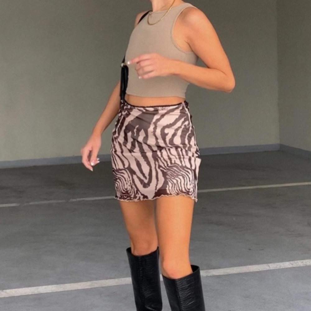 Princess Polly - Zebra print mini skirt